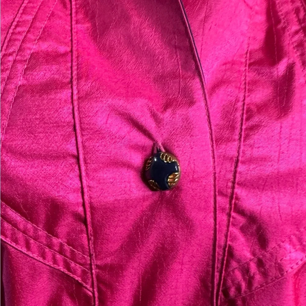 Rothschild Girls Pink Raincoat Size 14 Barbiecore Shiny Trench Coat Glam